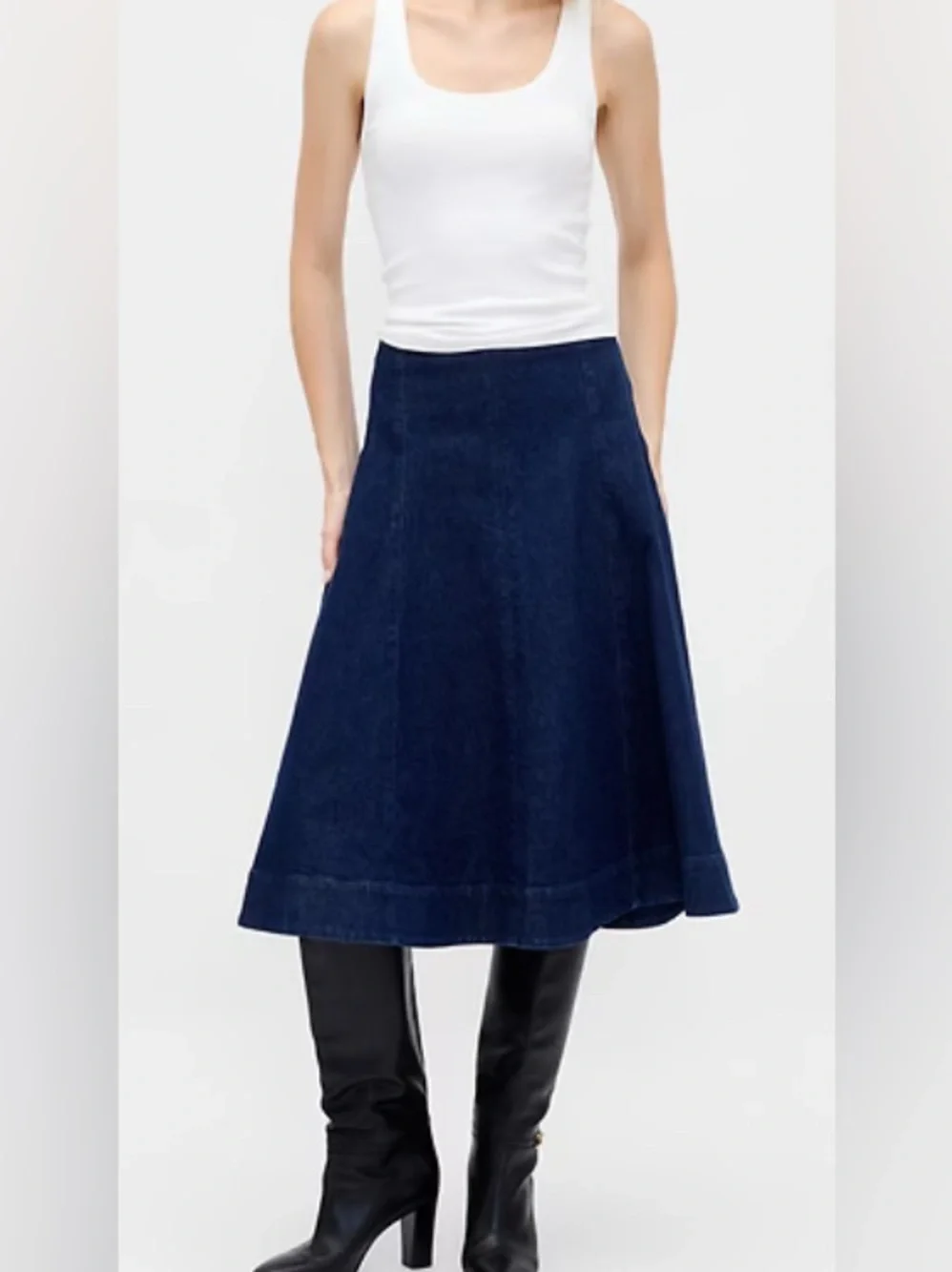 Gap Denim Tulip Midi Skirt/Dark Blue Wash: Size 4 Petite
